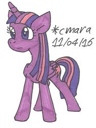 Size: 579x771 | Tagged: safe, artist:cmara, twilight sparkle, alicorn, pony, g4, female, solo, traditional art, twilight sparkle (alicorn)