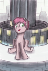 Size: 2000x2975 | Tagged: safe, artist:ivacatherianoid, earth pony, pony, g4, aelita schaeffer, bedroom eyes, code lyoko, crossover, female, high res, ponified, solo