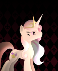 Size: 1388x1692 | Tagged: safe, artist:pedrohander, fleur-de-lis, pony, unicorn, g4, crown, female, jewelry, regalia, solo