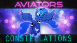 Size: 3840x2160 | Tagged: safe, artist:aviators, artist:game-beatx14, artist:starlessnight22, princess luna, g4, brony music, high res, song reference, wallpaper