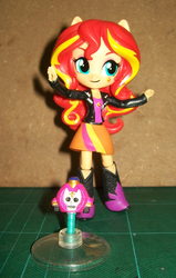 Size: 541x850 | Tagged: safe, sunset shimmer, equestria girls, g4, clothes, crossover, diamond is unbreakable, doll, equestria girls minis, eqventures of the minis, jojo's bizarre adventure, sheer heart attack, skirt, toy