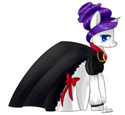 Size: 1024x943 | Tagged: safe, artist:xxdarkmindxx, rarity, pony, g4, alternate hairstyle, clothes, costume, female, simple background, solo, transparent background