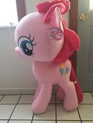 Size: 225x300 | Tagged: safe, pinkie pie, earth pony, pony, g4, 42 inches, hasbro, irl, photo, plushie, solo
