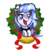 Size: 1000x1000 | Tagged: safe, alternate character, alternate version, artist:xwhitedreamsx, oc, oc only, oc:night fury, pegasus, pony, christmas wreath, female, mare, simple background, solo, transparent background