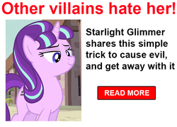 Size: 700x500 | Tagged: safe, starlight glimmer, pony, g4, clickbait, dermatologists hate her, female, meme, solo