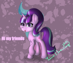 Size: 1373x1198 | Tagged: safe, artist:limedreaming, starlight glimmer, pony, g4, cutie mark, female, raised hoof, solo