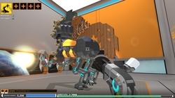 Size: 1600x900 | Tagged: safe, changeling, robot, robot changeling, 3d, food, orange, robocraft, screenshots