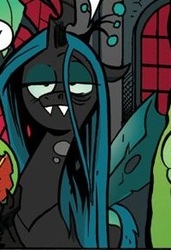 Size: 200x293 | Tagged: safe, artist:andy price, idw, official comic, queen chrysalis, changeling, changeling queen, friendship is magic #3, g4, my little pony: friendship is magic (idw), the return of queen chrysalis, spoiler:comic, cropped, faic, female, solo