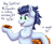 Size: 1109x914 | Tagged: safe, artist:confetticakez, soarin', pony, g4, adorkable, chest fluff, cute, dialogue, dork, implied spitfire, male, mcdonald's, pie, soarinbetes, solo, that pony sure does love pies, this will end in weight gain