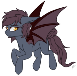 Size: 919x910 | Tagged: safe, artist:peaceouttopizza23, oc, oc only, oc:ventress, bat pony, pony, simple background, solo, transparent background