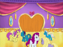 Size: 335x250 | Tagged: safe, screencap, skywishes, twinkle twirl, pony, dancing in the clouds, g3, animated, female, gif