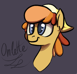 Size: 597x572 | Tagged: safe, artist:whale, oc, oc only, oc:omelette, pony, solo