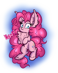 Size: 1000x1250 | Tagged: safe, artist:heir-of-rick, pinkie pie, earth pony, pony, g4, :t, chest fluff, cute, female, fluffy, impossibly large chest fluff, impossibly large ears, looking at you, pomf, solo