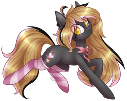 Size: 1324x1057 | Tagged: safe, artist:doekitty, oc, oc only, oc:madison, earth pony, pony, bow, clothes, female, mare, neck bow, running, simple background, socks, solo, striped socks, transparent background