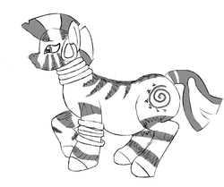 Size: 1500x1254 | Tagged: safe, artist:lupin quill, zecora, pony, zebra, g4, chubby, female, grayscale, monochrome, simple, solo, zecobese