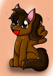 Size: 1024x1475 | Tagged: safe, artist:renatodesenhista, oc, oc only, pegasus, pony, chocolate milkshake, solo