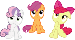 Size: 15273x8199 | Tagged: safe, artist:cyanlightning, apple bloom, scootaloo, sweetie belle, g4, on your marks, .svg available, absurd resolution, adorabloom, cute, cutealoo, cutie mark crusaders, cutie mark cuties, diasweetes, floppy ears, simple background, transparent background, varying degrees of want, vector