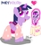 Size: 1471x1605 | Tagged: safe, artist:newportmuse, twilight sparkle, alicorn, pony, g4, hearthbreakers, my little pony: friendship is magic, bag, clothes, female, fukubukuro, heart, kimono (clothing), levitation, looking back, magic, open mouth, plushie, signature, simple background, smiling, telekinesis, twilight sparkle (alicorn), white background