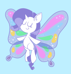 Size: 1354x1406 | Tagged: safe, artist:typhwosion, rarity, pony, g4, eyes closed, female, glimmer wings, solo