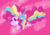 Size: 1081x763 | Tagged: safe, artist:typhwosion, pinkie pie, earth pony, pony, g4, female, rainbow power, solo