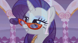 Size: 463x260 | Tagged: safe, screencap, opalescence, rarity, cat, pony, unicorn, g4, season 1, suited for success, animated, art of the dress, female, gif, sewing, sewing machine