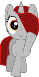 Size: 1027x1999 | Tagged: safe, artist:onil innarin, derpibooru exclusive, oc, oc only, oc:ore pie, pony, unicorn, 2017 community collab, derpibooru community collaboration, looking at you, simple background, solo, transparent background, vector, waving