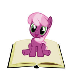 Size: 720x720 | Tagged: safe, artist:php30, cheerilee, earth pony, pony, g4, book, cheeribetes, cute, female, mare, simple background, solo, tiny ponies, transparent background