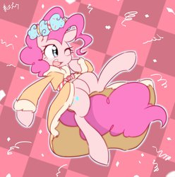 Size: 2089x2103 | Tagged: safe, artist:akainu_pony, pinkie pie, spirit of hearth's warming presents, pony, a hearth's warming tail, g4, clothes, dress, female, high res, solo