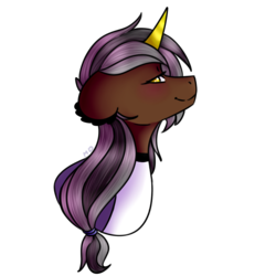 Size: 1000x1000 | Tagged: safe, artist:cinnamonsparx, oc, oc only, oc:islandica, pony, unicorn, bust, female, mare, portrait, solo