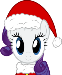 Size: 6979x8464 | Tagged: safe, artist:pink1ejack, part of a set, rarity, pony, g4, absurd resolution, christmas, cute, female, hat, holiday, looking at you, raribetes, santa hat, simple background, solo, transparent background