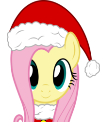Size: 6979x8464 | Tagged: safe, artist:pink1ejack, part of a set, fluttershy, pegasus, pony, g4, absurd resolution, christmas, clothes, costume, cute, female, hat, holiday, looking at you, mare, santa costume, santa hat, shyabetes, simple background, smiling, solo, transparent background, vector