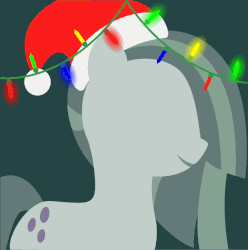 Size: 795x800 | Tagged: safe, artist:arifproject, edit, part of a set, marble pie, earth pony, pony, g4, animated, arif's christmas pones, beautiful, christmas lights, cute, dark background, derpibooru background pony icon, female, garland, gif, green background, happy, hat, lights, lineless, marblebetes, mare, minimalist, santa hat, simple background, smiling, solo
