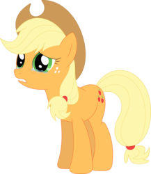 Size: 3090x3556 | Tagged: safe, artist:porygon2z, applejack, earth pony, pony, g4, spike at your service, applejack's hat, cowboy hat, crying, crying on the outside, female, hat, high res, simple background, solo, transparent background, vector