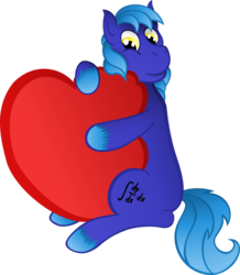 Size: 832x956 | Tagged: safe, artist:deyrasd, oc, oc only, oc:dayandey, earth pony, pony, heart, solo