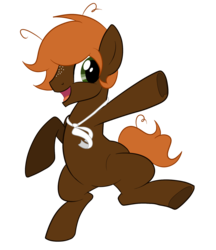 Size: 1426x1654 | Tagged: safe, artist:peachesandcreamated, oc, oc only, oc:fumble, earth pony, pony, male, open mouth, smiling, solo, stallion, underhoof