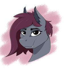 Size: 1280x1280 | Tagged: safe, artist:sunstriderart, oc, oc only, bat pony, pony, bust, solo