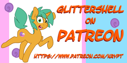 Size: 500x250 | Tagged: safe, snails, pony, ask glitter shell, g4, glitter shell, male, patreon, solo, tumblr