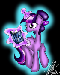 Size: 2000x2500 | Tagged: safe, artist:purple-ninja-kaylan, twilight sparkle, alicorn, pony, g4, book, female, high res, magic, reading, solo, telekinesis, twilight sparkle (alicorn)