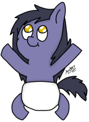 Size: 847x1155 | Tagged: safe, artist:stargamer8, oc, oc only, oc:eclipse star, pony, baby, baby pony, cute, diaper, female, filly, simple background, solo, transparent background