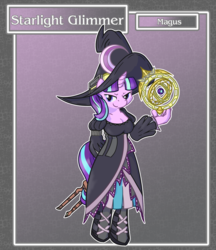 Size: 1688x1950 | Tagged: safe, artist:brownie-bytes, starlight glimmer, anthro, unguligrade anthro, g4, crossover, female, final fantasy, magus, solo