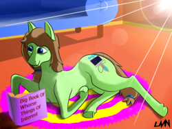 Size: 1288x966 | Tagged: safe, artist:lvnnkartistries, oc, oc only, oc:takapone, earth pony, pony, book, carpet, comfy, couch, digital art, reading, relaxed, relaxing, solo, sunlight, sunshine