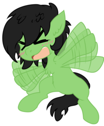 Size: 1280x1555 | Tagged: dead source, safe, artist:an-m, artist:lockhe4rt, oc, oc only, oc:anon, oc:filly anon, pony, blushing, chest fluff, cute, ear fluff, eyes closed, female, filly, flapping, open mouth, pony oc, simple background, solo, transparent background
