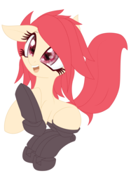 Size: 4136x5541 | Tagged: dead source, safe, artist:an-m, oc, oc only, oc:mayni, pony, absurd resolution, amputee, blank flank, pony oc, prosthetic limb, prosthetics, simple background, sitting, solo, transparent background, triple amputee