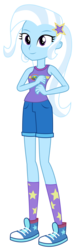 Size: 1500x4863 | Tagged: safe, artist:sketchmcreations, trixie, equestria girls, g4, my little pony equestria girls: legend of everfree, camp everfree outfits, clothes, converse, female, high res, looking at you, shoes, shorts, simple background, sneakers, solo, tank top, transparent background, vector