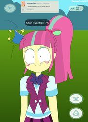Size: 2789x3857 | Tagged: safe, artist:rainbowyoshi305, sour sweet, equestria girls, g4, cup, female, high res, pokémon, pokémon go, solo, this will not end well