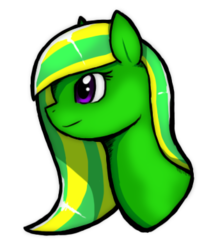 Size: 330x391 | Tagged: safe, artist:eternity9, oc, oc only, oc:emerald beam, pony, bust, female, mare, portrait, solo