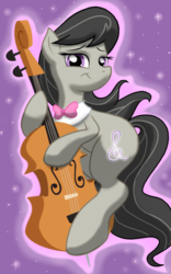 Size: 800x1280 | Tagged: safe, artist:theroyalprincesses, octavia melody, earth pony, pony, g4, bowtie, cello, female, looking at you, musical instrument, smiling, solo