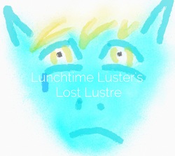 Size: 1727x1536 | Tagged: safe, artist:super trampoline, oc, oc only, oc:lunchtime luster, alicorn, pony, fanfic:lunchtime luster's lost lustre, alicorn oc, crying, fanfic, fanfic art, fanfic cover, fimfiction, minimalist, sad, solo