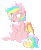 Size: 447x541 | Tagged: safe, artist:ashleynicholsart, oc, oc only, oc:paper stars, bat pony, pony, amputee, animated, bat pony oc, cute little fangs, dexterous hooves, fangs, gif, simple background, solo, transparent background