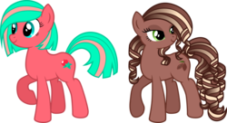 Size: 6000x3261 | Tagged: safe, artist:chimajra, oc, oc only, oc:apple mint, oc:cocoa bean, earth pony, pony, absurd resolution, female, mare